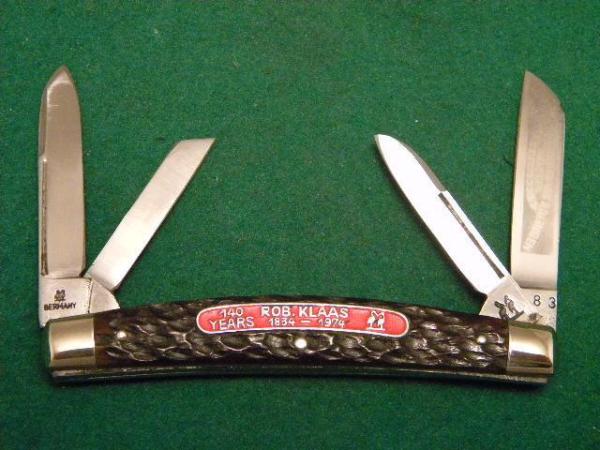 Kissing Crane Robi Klass Solingen Germany Bone 140 Years 1834-1974 Congress Knife Kissing Crane Robi Klass Solingen Germany Bone 140 Years 1834-1974 Congress Knife