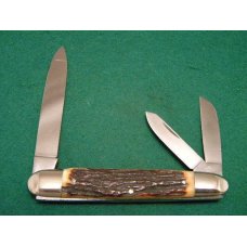 Kissing Crane Solingen Germany Stag Anglo Saxon Whittler Knife Gen. Robert E Lee - c.1976 Kissing Crane Solingen Germany Stag Anglo Saxon Whittler Knife Gen. Robert E Lee - c.1976