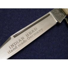 C. Risner Indian Head Solingen Germany Bone Stockman Knife C. Risner Indian Head Solingen Germany Bone Stockman Knife