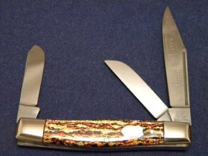 Fight'n Rooster Frank Buster Cutlery Co. Germany Xmas Tree Easy Money Stockman Knife