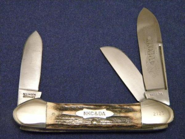 Kissing Crane Solingen Germany 1977 NKC&DA Stag Gunboat Club Knife Kissing Crane Solingen Germany 1977 NKC&DA Stag Gunboat Club Knife