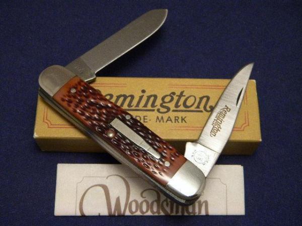 Remington Bullet 1985 R4353 Delrin Woodsman Knife in Box Remington Bullet 1985 R4353 Delrin Woodsman Knife in Box
