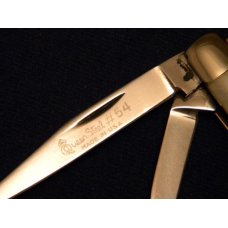 Queen #54 Pearl Stockman Knife Queen Tang Stamp Etched - c.1970's Queen #54 Pearl Stockman Knife Queen Tang Stamp Etched - c.1970's