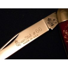 Queen #66 Bone Muskrat Knife Q Dagger 90 Tang Stamp Etched - c.1990 Queen #66 Bone Muskrat Knife Q Dagger 90 Tang Stamp Etched - c.1990