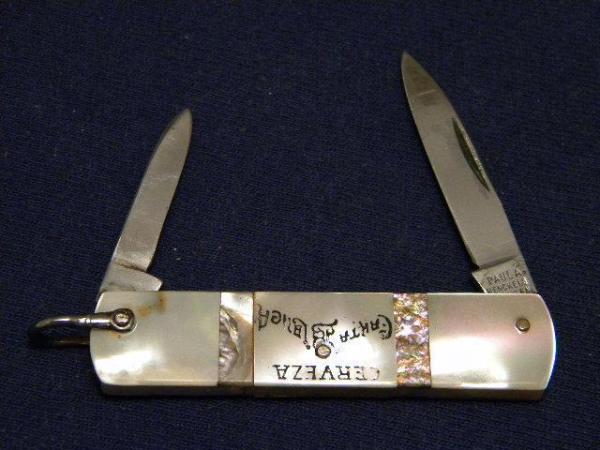 Vintage Paul A. Henckels Solingen Germany Pearl Beer Adv. Fob Knife w/Pearl Covered Backspring Vintage Paul A. Henckels Solingen Germany Pearl Beer Adv. Fob Knife w/Pearl Covered Backspring