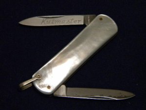 Kutmaster Utica N.Y. Pearl Lobster or Fob Knife Etched