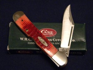 Case XX USA 2001 Tested Red Bone 61549L SS Copperlock Knife - SFO - NIB
