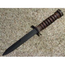 Camillus US M3 Stacked Leather Trench Knife w/Leather Sheath c.1990's Camillus US M3 Stacked Leather Trench Knife w/Leather Sheath c.1990's