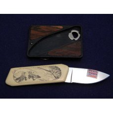 Gerber Portland, OR 97223 USA Scrimshawed Touche' Belt Buckle Knife - NIB Gerber Portland, OR 97223 USA Scrimshawed Touche' Belt Buckle Knife - NIB