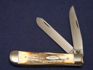 Case XX Stainless USA 4 Dot (1976) Stag 5254 SSP Razor Edge Trapper Knife