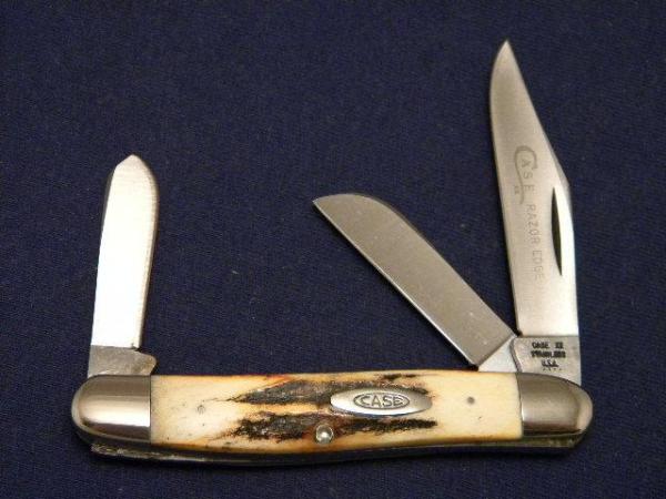 Case XX Stainless USA 4 Dot (1976) Stag 5347 HP SSP Razor Edge Stockman Knife Case XX Stainless USA 4 Dot (1976) Stag 5347 HP SSP Razor Edge Stockman Knife