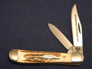 Case XX Stainless USA 1 Dot (1979) Bradford Centennial Stag 5249 SSP Copperhead Knife