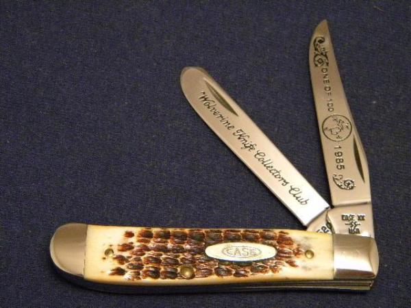 Case XX SS USA 5 Dot (1985) Stag 5207 SP SS Wolverine Club Mini Trapper Knife Case XX SS USA 5 Dot (1985) Stag 5207 SP SS Wolverine Club Mini Trapper Knife