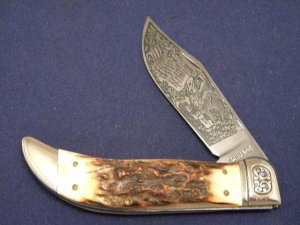 Schrade 1976 Thirteen Colonies Stag Clasp Knife