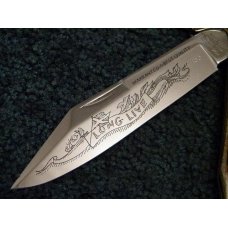 Parker Cut. Co. Hand Made Japan Bone EK-1 Folding Lockback Bowie Knife - NIB Parker Cut. Co. Hand Made Japan Bone EK-1 Folding Lockback Bowie Knife - NIB