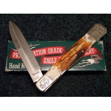 Parker Cut. Co. Hand Made Japan Stag EK-2 Folding Lockback Bowie Knife - NIB Parker Cut. Co. Hand Made Japan Stag EK-2 Folding Lockback Bowie Knife - NIB