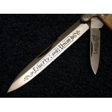 Parker Cut. Co. Hand Made Japan Bone EK-8 Folding Lockback Bowie Knife - NIB Parker Cut. Co. Hand Made Japan Bone EK-8 Folding Lockback Bowie Knife - NIB