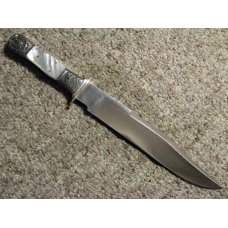 Parker Cut. Co. Hand Made Japan Pearl EK-10 S. C. Scragg & Sons Bowie Knife - NIB Parker Cut. Co. Hand Made Japan Pearl EK-10 S. C. Scragg & Sons Bowie Knife - NIB