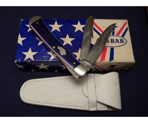 KaBar Olean NY 1976 USA Bicentennial Trapper Knife NIB
