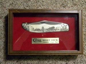 Case XX Stainless USA 1 Dot (1979) W165 SSP SAB Scrimshawed Bone Moby Dick Nantucket Sleigh Ride