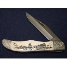Case XX Stainless USA 1 Dot (1979) W165 SSP SAB Scrimshawed Bone Moby Dick Nantucket Sleigh Ride Case XX Stainless USA 1 Dot (1979) W165 SSP SAB Scrimshawed Bone Moby Dick Nantucket Sleigh Ride