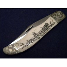 Case XX Stainless USA 1 Dot (1979) W165 SSP SAB Scrimshawed Bone Moby Dick Nantucket Sleigh Ride Case XX Stainless USA 1 Dot (1979) W165 SSP SAB Scrimshawed Bone Moby Dick Nantucket Sleigh Ride