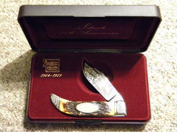 Schrade + USA Staglon 75th Anniversary Clasp Knife c.1979 - NIB Schrade + USA Staglon 75th Anniversary Clasp Knife c.1979 - NIB