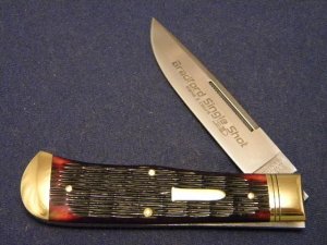 Bradford Cutlery PA USA (GEC) 2010 Bone Long Swedge Jumbo Trapper Knife - 1 of 28