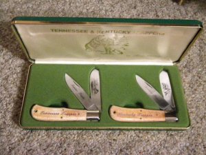 Frost Cutlery Japan Bone Tennessee & Kentucky Trappers Knife Set