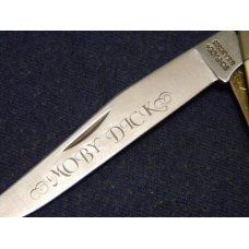 Schrade + USA SC503 Scrimshaw Moby Dick Trapper Lock Knife - NIB Schrade + USA SC503 Scrimshaw Moby Dick Trapper Lock Knife - NIB