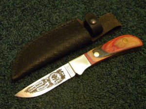 Winchester Trade Mark Made in USA Wood 670 Sheath Knife c.1990 Hunting Heritage Collection
