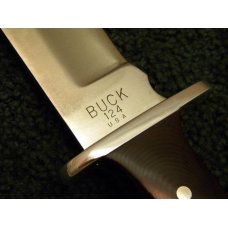 Buck 124 USA Burgandy Micarta Hunting Sheath Knife Pre 1986 - NIB Buck 124 USA Burgandy Micarta Hunting Sheath Knife Pre 1986 - NIB