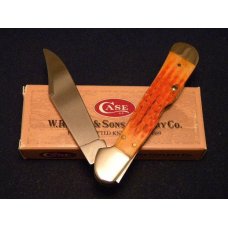 Case XX USA 1998 Dark Orange Jigged Bone 61549L SS Copperlock Knife - SFO - NIB Case XX USA 1998 Dark Orange Jigged Bone 61549L SS Copperlock Knife - SFO - NIB