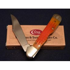 Case XX USA 1998 Dark Orange Jigged Bone 61549L SS Copperlock Knife - SFO - NIB Case XX USA 1998 Dark Orange Jigged Bone 61549L SS Copperlock Knife - SFO - NIB