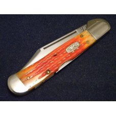 Case XX USA 1998 Dark Orange Jigged Bone 61549L SS Copperlock Knife - SFO - NIB Case XX USA 1998 Dark Orange Jigged Bone 61549L SS Copperlock Knife - SFO - NIB