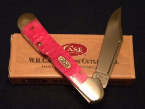 Case XX USA 1998 Pink Bubba Gum Rogers Bone 61549L SS Copperlock Knife - SFO - NIB