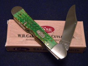 Case XX USA 1999 Lizard Skin Burnt Lite Green Bone 61549L SS Copperlock Knife - SFO - NIB