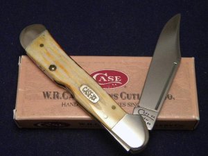 Case XX USA 1998 Burnt White Jigged Bone 61549L SS Copperlock Knife - SFO - NIB