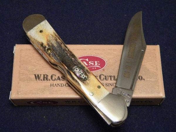 Case XX USA 1999 Genuine Stag 51549L SS Pearl Premier Copperlock Knife - SFO - NIB Case XX USA 1999 Genuine Stag 51549L SS Pearl Premier Copperlock Knife - SFO - NIB