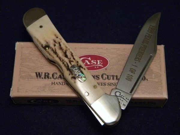 Case XX USA 1999 Genuine Vintage Stag 51549L SS Pearl Premier Copperlock Knife - SFO - NIB Case XX USA 1999 Genuine Vintage Stag 51549L SS Pearl Premier Copperlock Knife - SFO - NIB