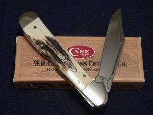 Case XX USA 2000 Genuine Vintage Stag 51549L SS Copperlock Knife 01-01-00 Shield - SFO - NIB