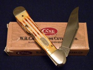 Case XX USA 1997 Burnt White Jigged Bone 61549L SS Copperlock Knife - SFO - NIB