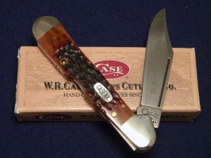 Case XX USA 1998 Brown Chestnut Bone 61549L SS Pearl Premier Copperlock Knife - NIB