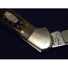 Case XX USA 1999 Pocket Worn Green Bone 61549L SS Copperlock Knife 12-31-99 Shield - SFO - NIB Case XX USA 1999 Pocket Worn Green Bone 61549L SS Copperlock Knife 12-31-99 Shield - SFO - NIB