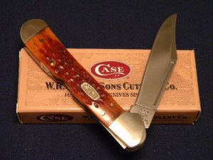 Case XX USA 2000 Brown Chestnut Bone 61549L SS Copperlock Knife 01-01-00 Shield - SFO - NIB