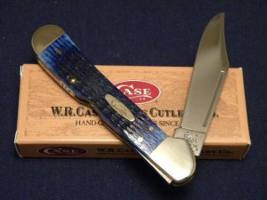 Case XX USA 2000 Rogers Jigged Blue Bone 61549L SS Copperlock Knife - NIB
