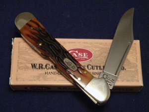 Case XX USA 1997 Brown Worm Groove Bone 61549L SS Copperlock Knife - SFO - NIB