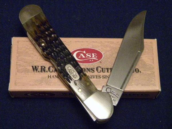 Case XX USA 1997 Dark Jigged Molassis Bone 61549L SS Copperlock Knife - SFO - NIB Case XX USA 1997 Dark Jigged Molassis Bone 61549L SS Copperlock Knife - SFO - NIB