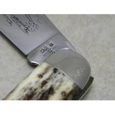 Case XX SS USA 10 Dot (1980) Appaloosa Bone 6250 NKCA Museum Founders Elephant / E Toe Knife Case XX SS USA 10 Dot (1980) Appaloosa Bone 6250 NKCA Museum Founders Elephant / E Toe Knife