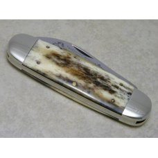 Case XX SS USA 10 Dot (1980) Appaloosa Bone 6250 NKCA Museum Founders Elephant / E Toe Knife Case XX SS USA 10 Dot (1980) Appaloosa Bone 6250 NKCA Museum Founders Elephant / E Toe Knife